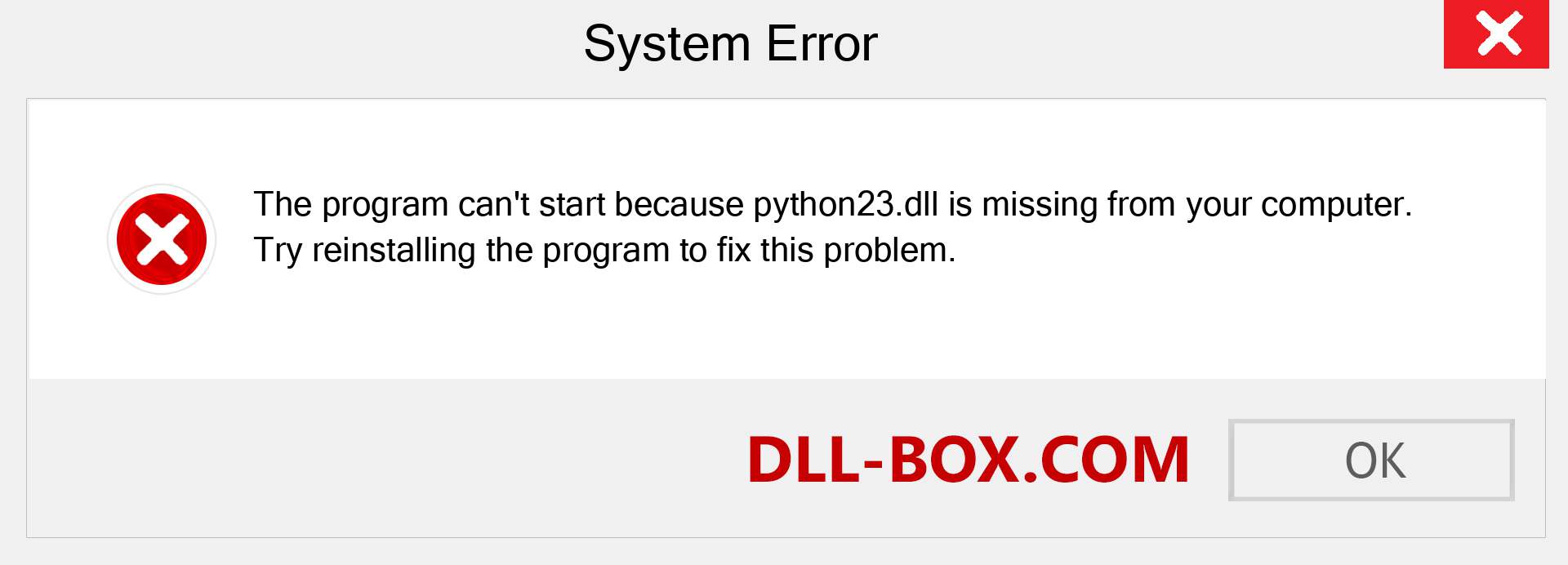  python23.dll file is missing?. Download for Windows 7, 8, 10 - Fix  python23 dll Missing Error on Windows, photos, images